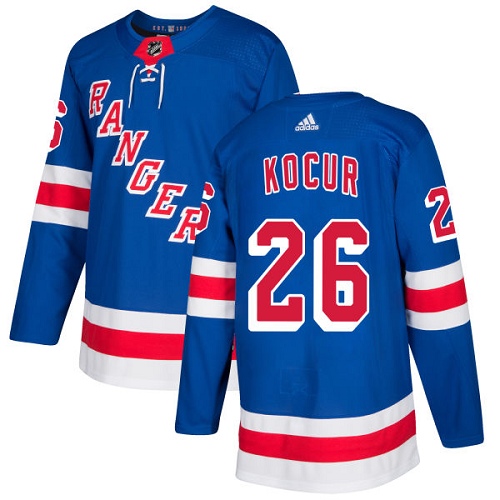 Adidas Men New York Rangers #26 Joe Kocur Royal Blue Home Authentic Stitched NHL Jersey->new york rangers->NHL Jersey